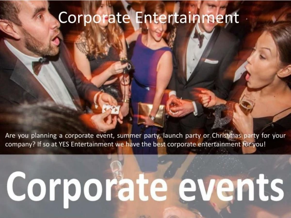 Hire Professional Corporate Event Service
