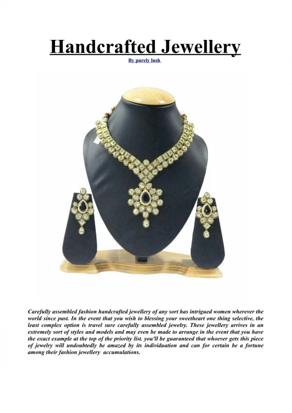 Luxury Handcrafted Jewellery