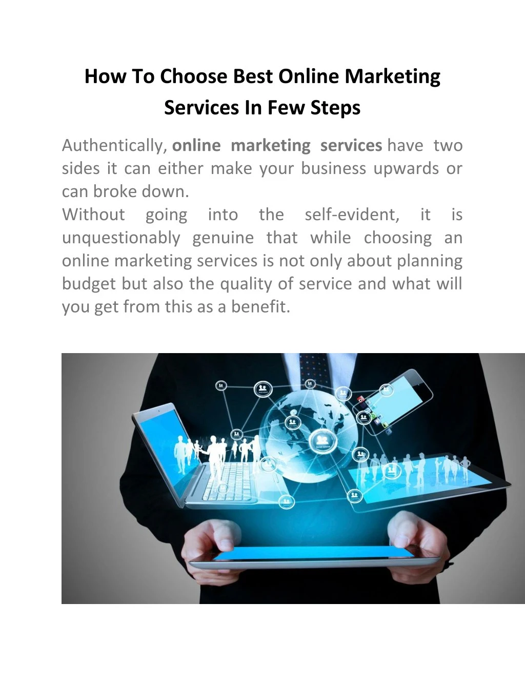 how to choose best online marketing services
