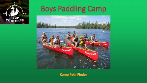 Boys Paddling Camp