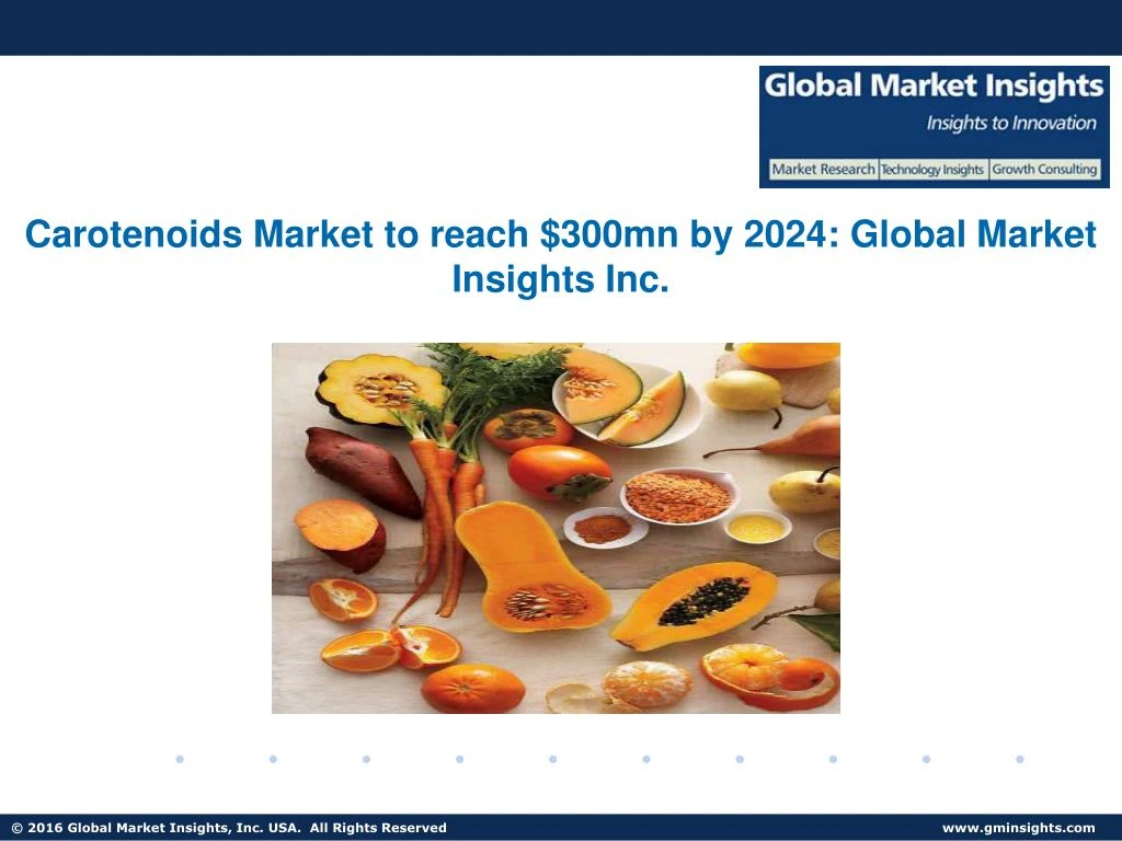 carotenoids market to reach 300mn by 2024 global