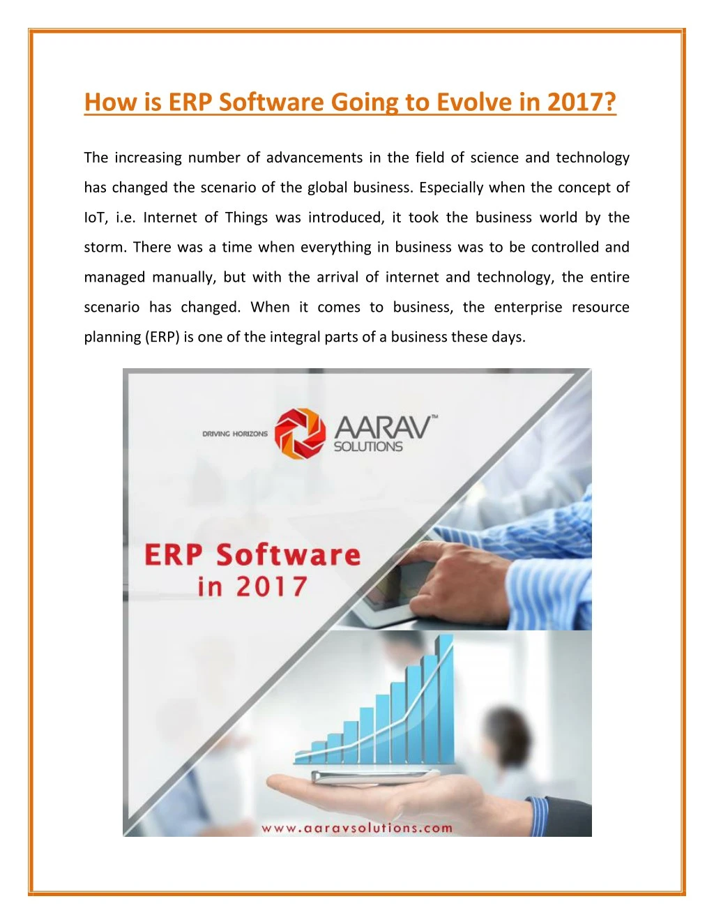how is erp software going to evolve in 2017