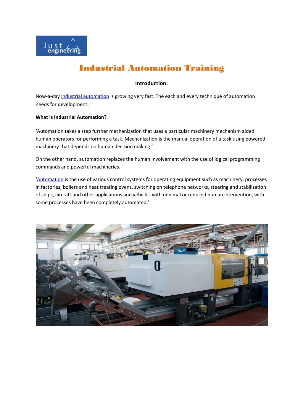 industrial automation training