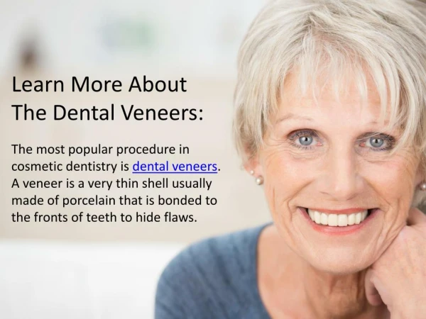 Learn More About Dental Veneers