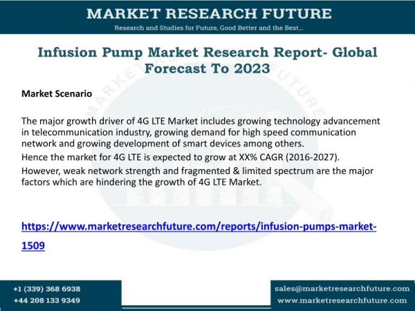 Infusion Pump Market Research Report- Global Forecast To 2023