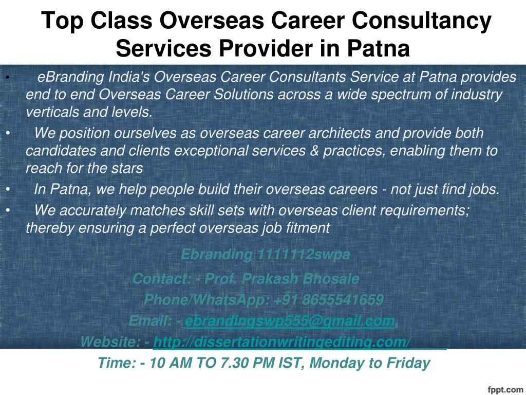 top class overseas career consultancy services provider in patna