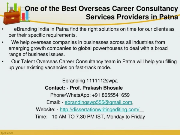 Best Overseas Career Consultancy Services Providers in Patna