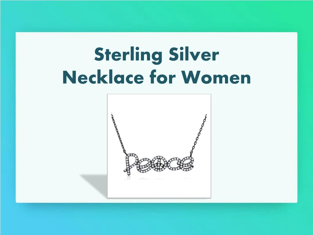 sterling silver necklace for women