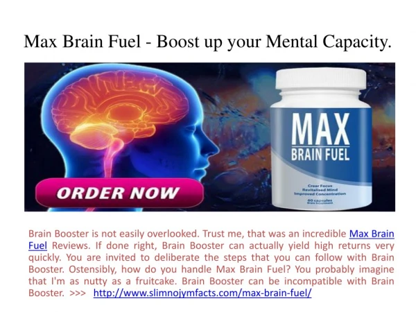 Max Brain Fuel - Increase your Mental Health with Max Brain Fuel.