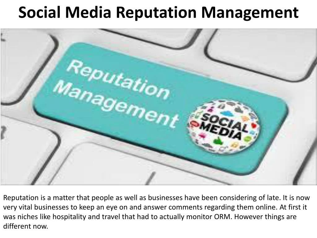 social media reputation management