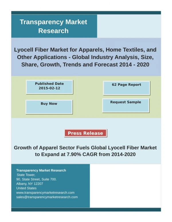 Lyocell Fiber Market Size, Share 2014 Industry Trend, Growth and Forecast 2020