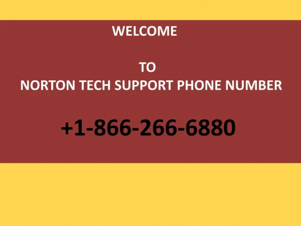 What is Norton Security Phone Number 1-866-266-6880
