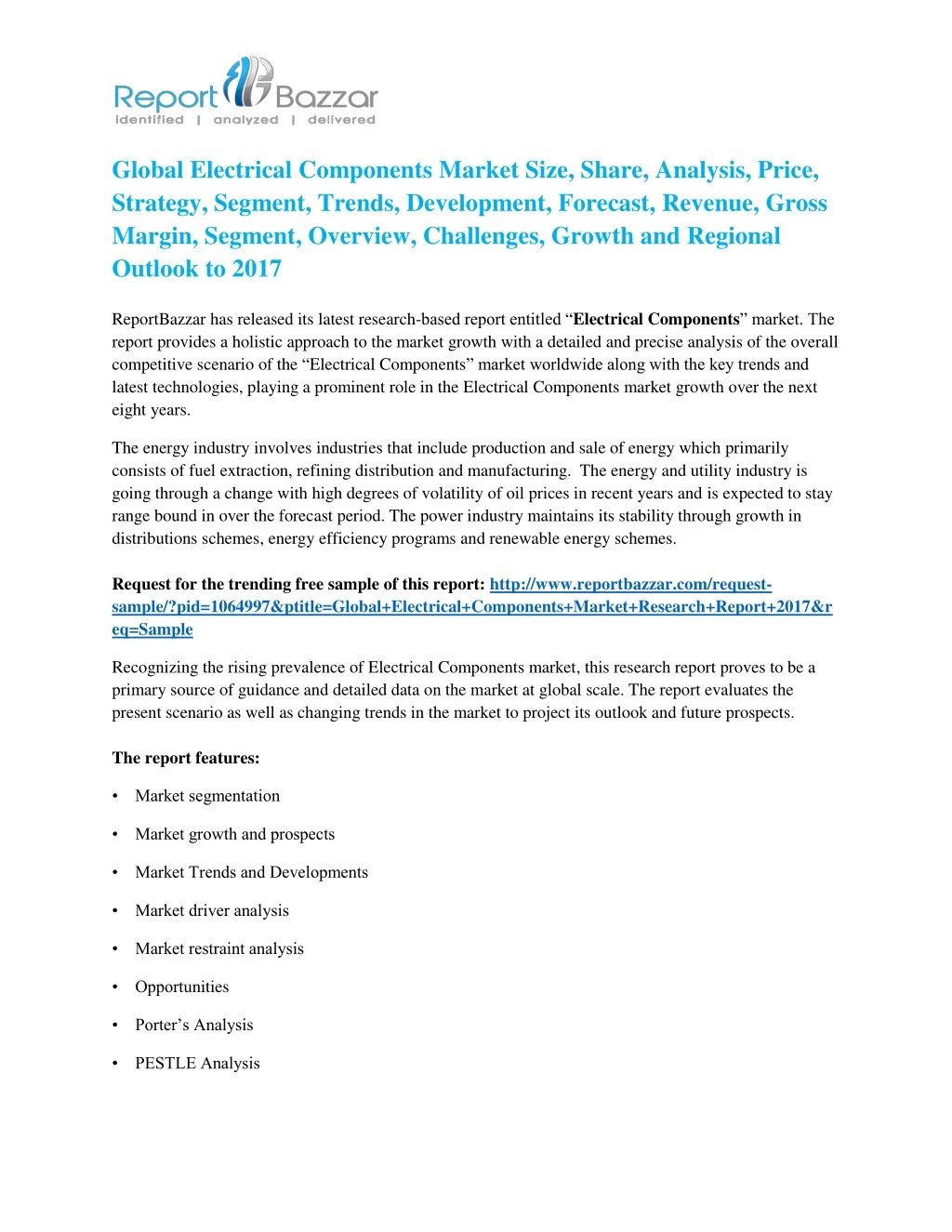 global electrical components market size share
