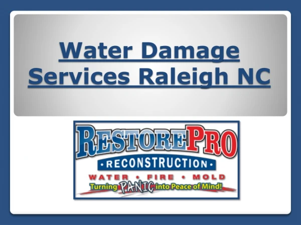 Water Damage Services Raleigh NC