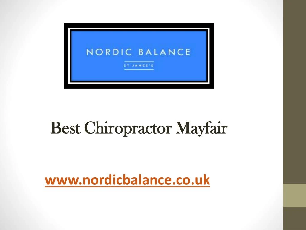 best chiropractor mayfair
