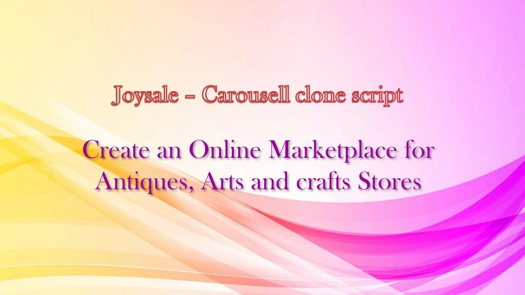 create an online marketplace for antiques arts and crafts stores