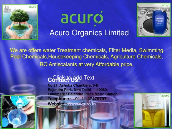 Water Treatment chemicals