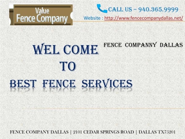 Best services fence in dallas city