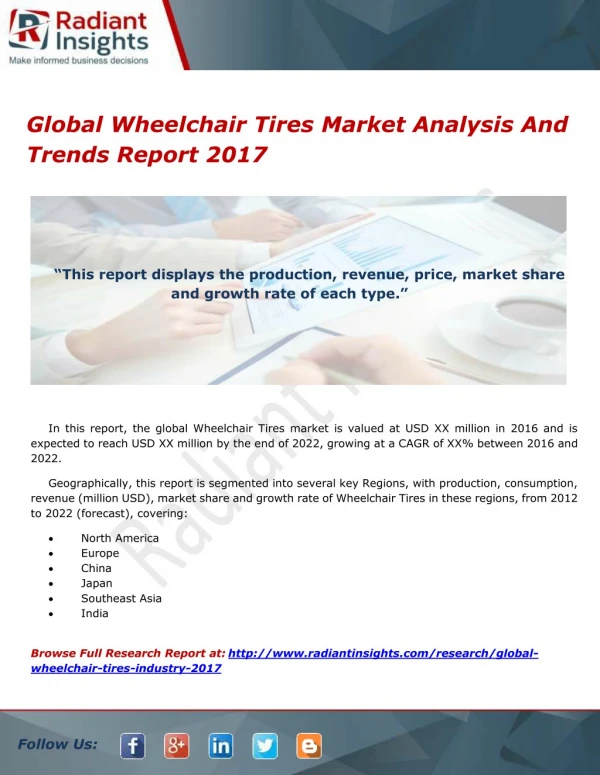 Global Wheelchair Tires Market Analysis And Trends Report 2017