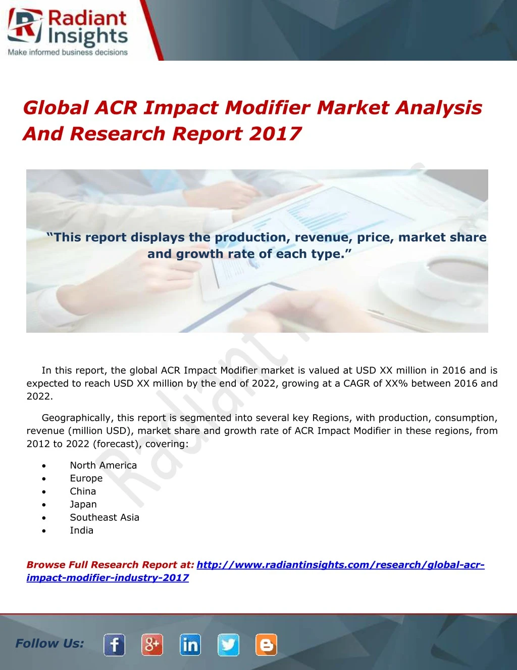 global acr impact modifier market analysis