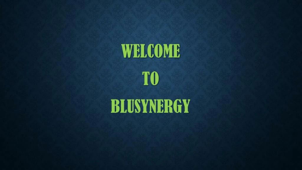 welcome to blusynergy