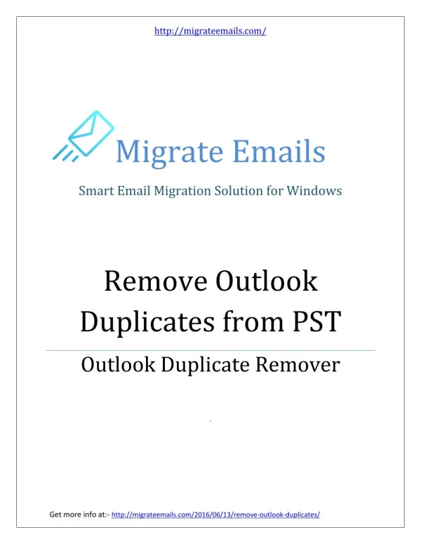 Outlook Duplicate Remover Tool