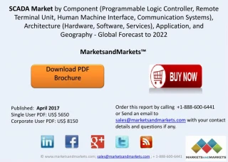 SCADA Market worth 13.43 Billion USD by 2022 - slide 1