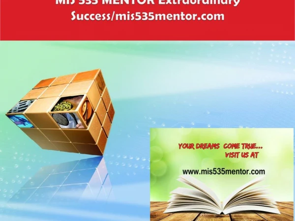 MIS 535 MENTOR Extraordinary Success/mis535mentor.com