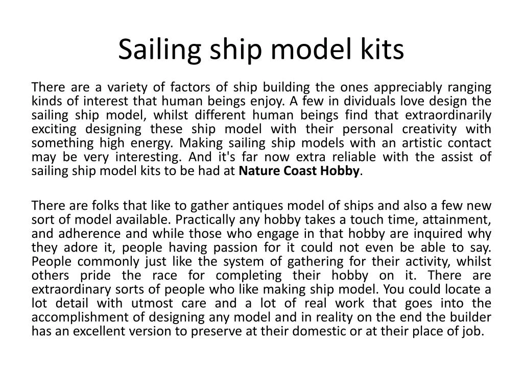 sailing ship model kits