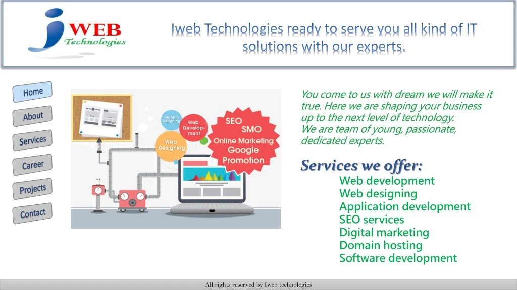 services we offer web development web designing