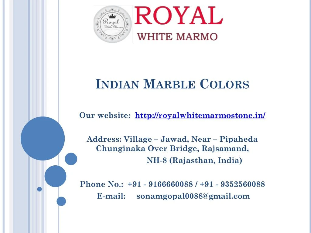 indian marble colors