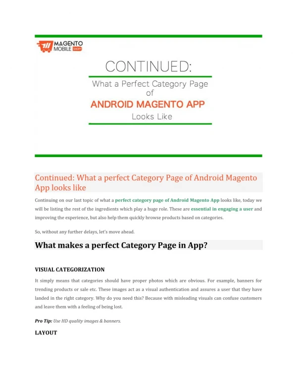 Android App for Magento Store