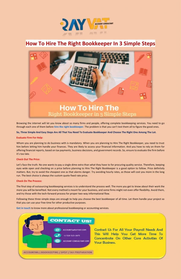 How to Hire The Right Bookkeeper In 3 Simple Steps