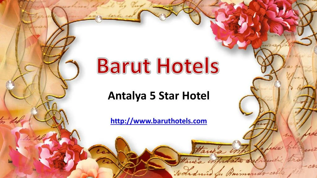 antalya 5 star hotel http www baruthotels com