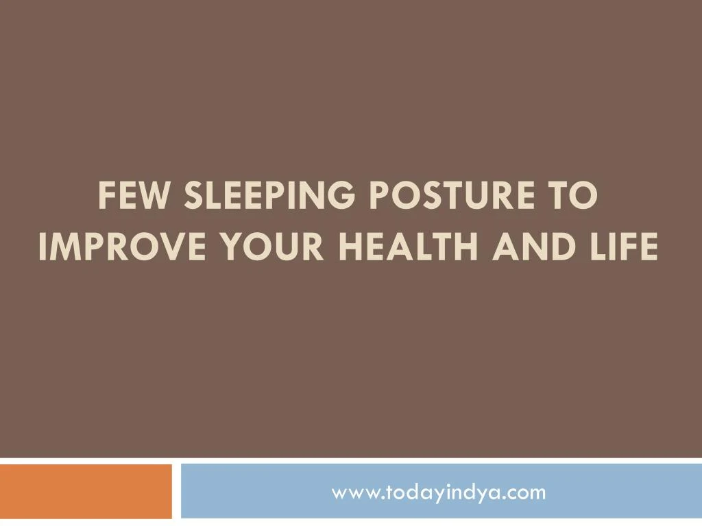 few sleeping posture to improve your health and life