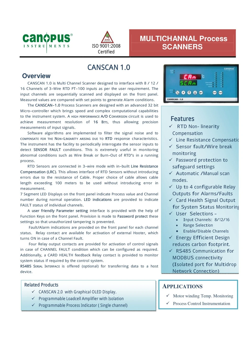 multichannal process scanners