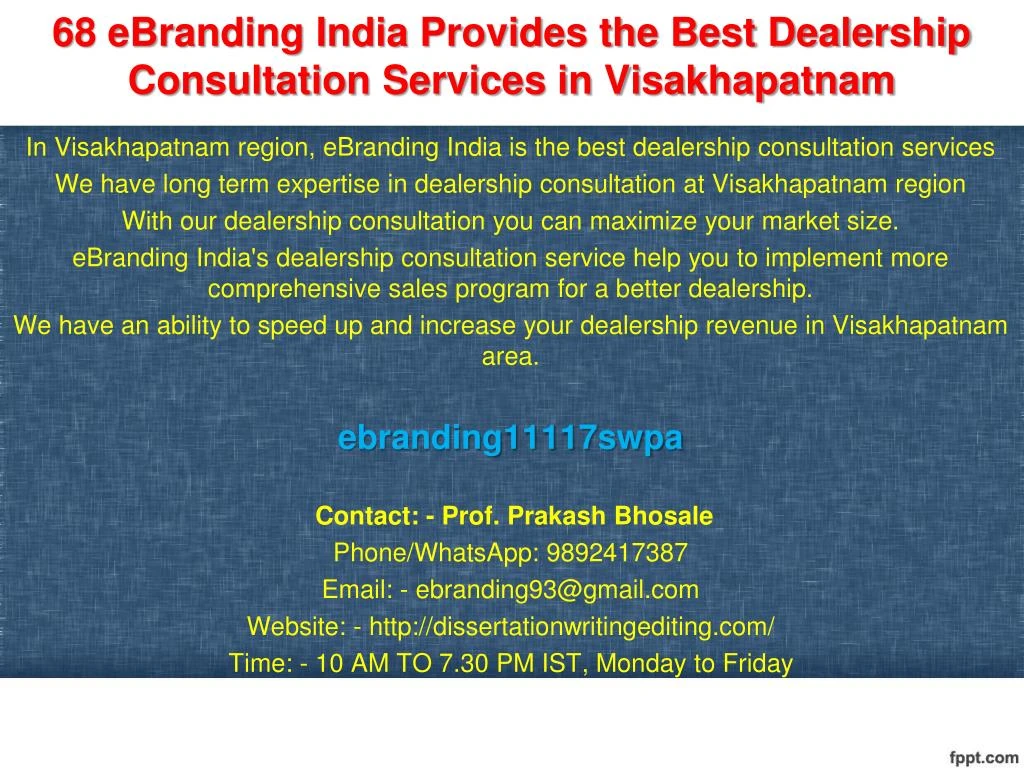 68 ebranding india provides the best dealership consultation services in visakhapatnam