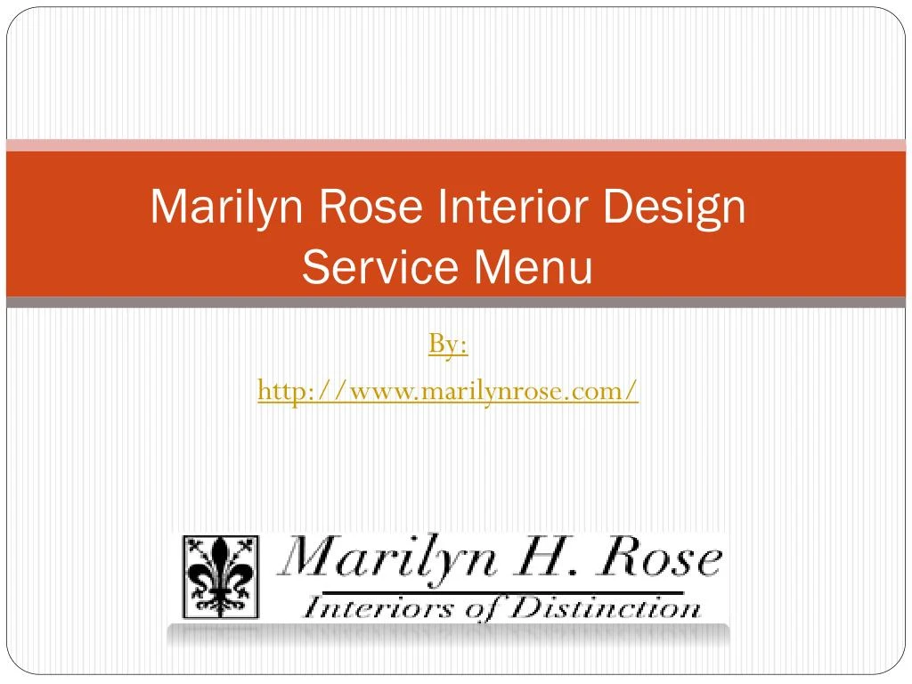 marilyn rose interior design service menu