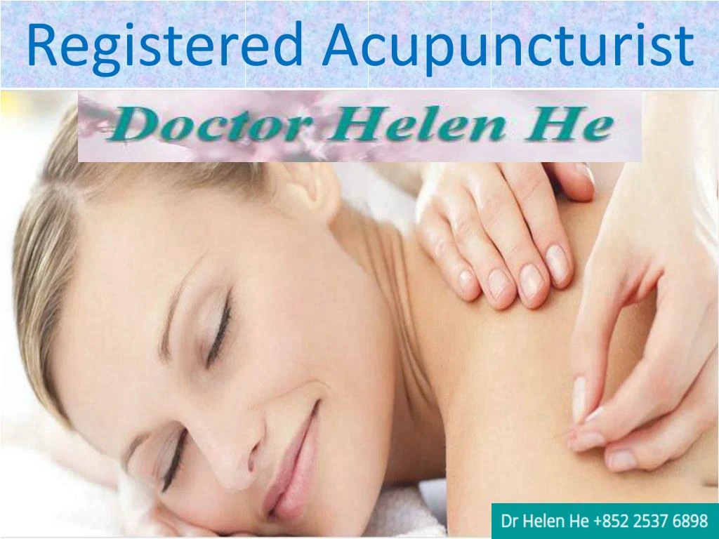 registered acupuncturist