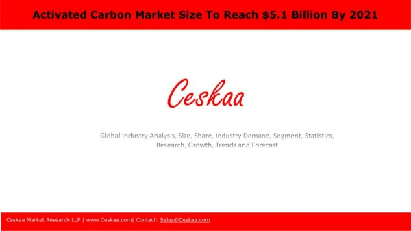 Global Activated Carbon Market Size, Share & Industry Analysis