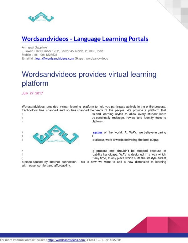 virtual language learning Center