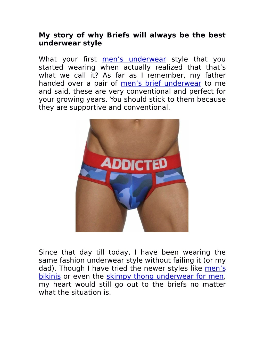 my story of why briefs will always be the best