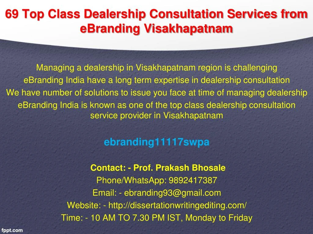 69 top class dealership consultation services from ebranding visakhapatnam