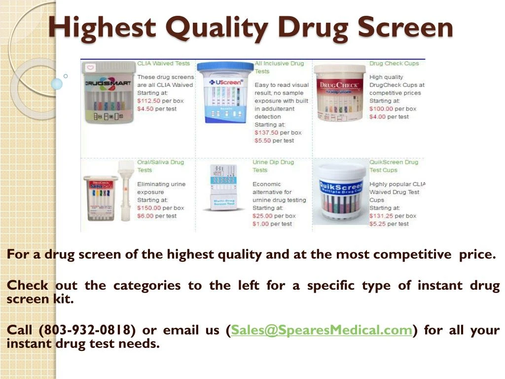 highest quality drug screen
