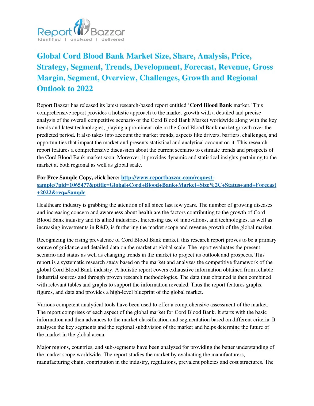 global cord blood bank market size share analysis