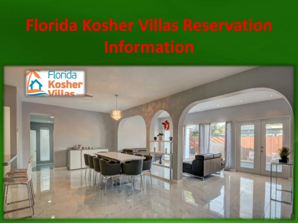 florida kosher villas reservation information