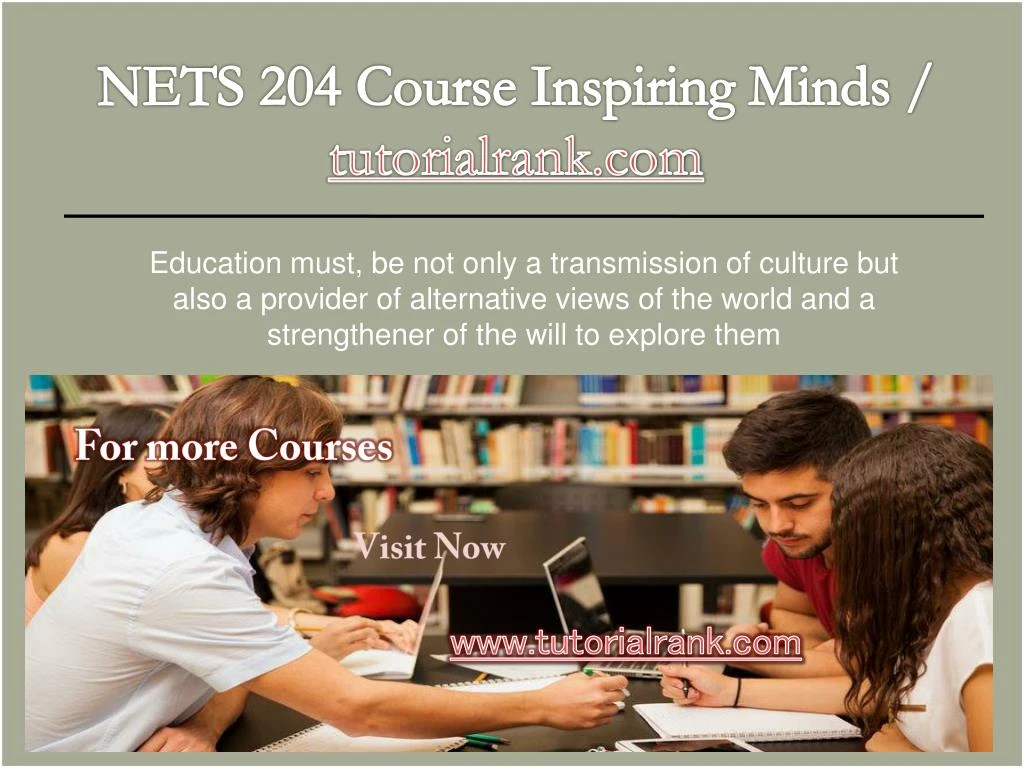 nets 204 course inspiring minds tutorialrank com