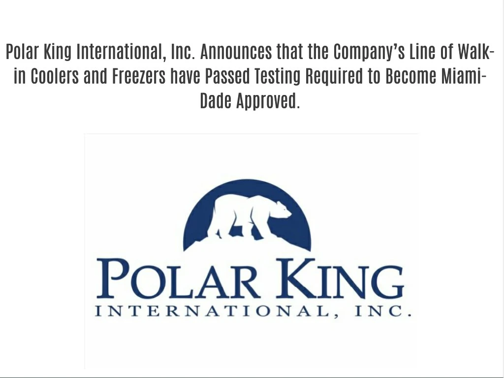 polar king international inc announces that