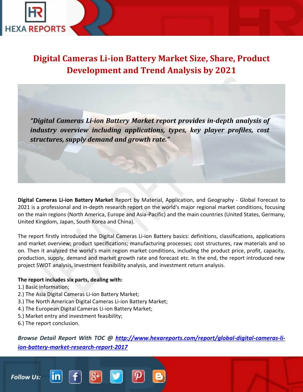 digital cameras li ion battery market size share