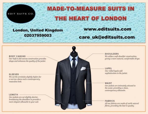 MADE-TO-MEASURE SUITS IN THE HEART OF LONDON